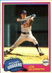 1981 Topps Baseball Cards      231     Joe Beckwith